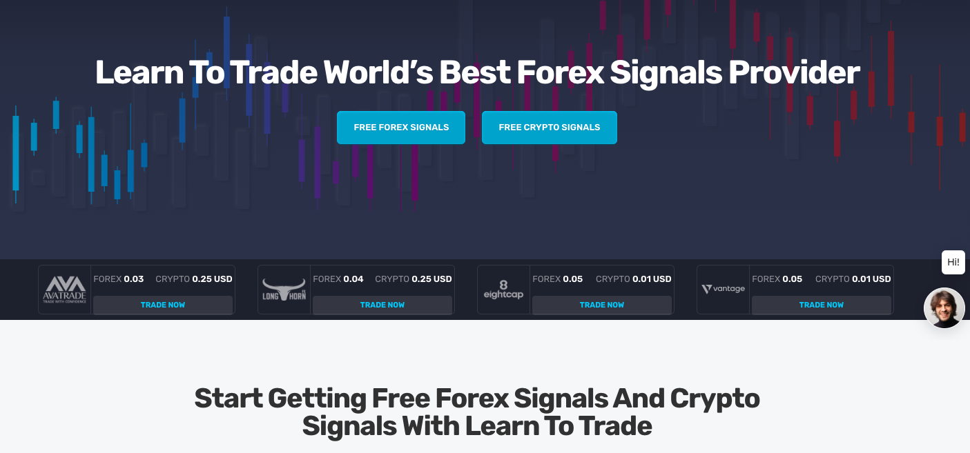 Home page of Learn2Trade Forex Signals
