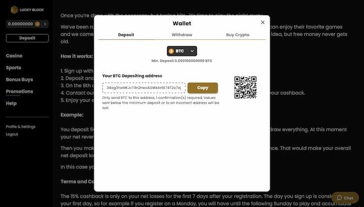 Deposit Ethereum