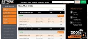 MLS betting at BetNow