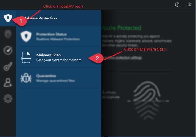 TotalAV malware scan