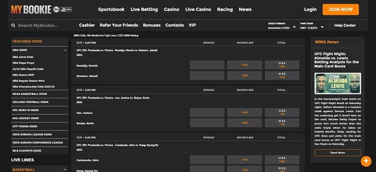 MyBookie UFC