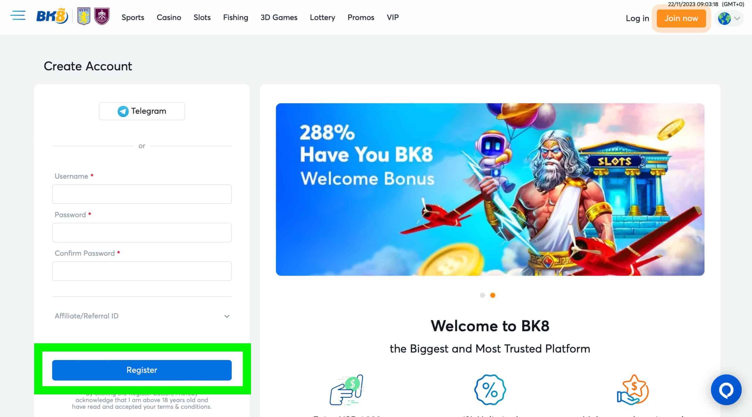 Create a Casino Account