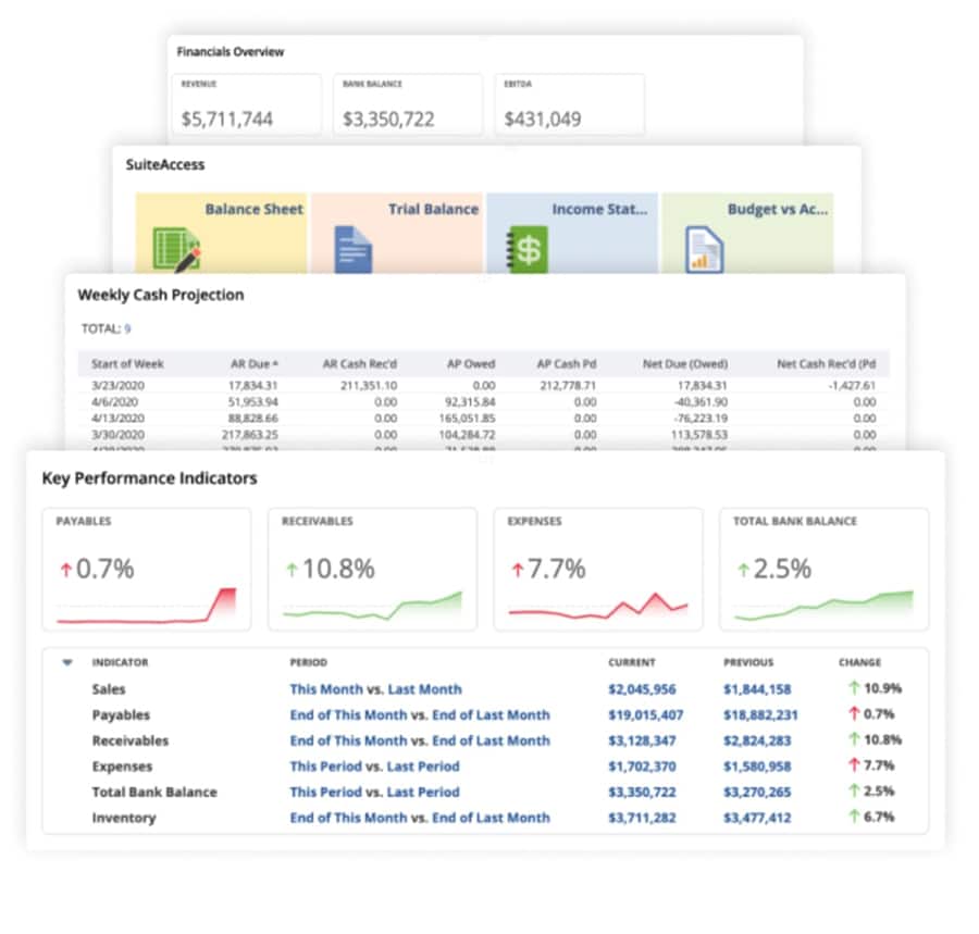 An image displaying Oracle NetSuite's features.