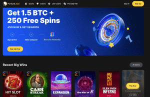 FortuneJack Main Page