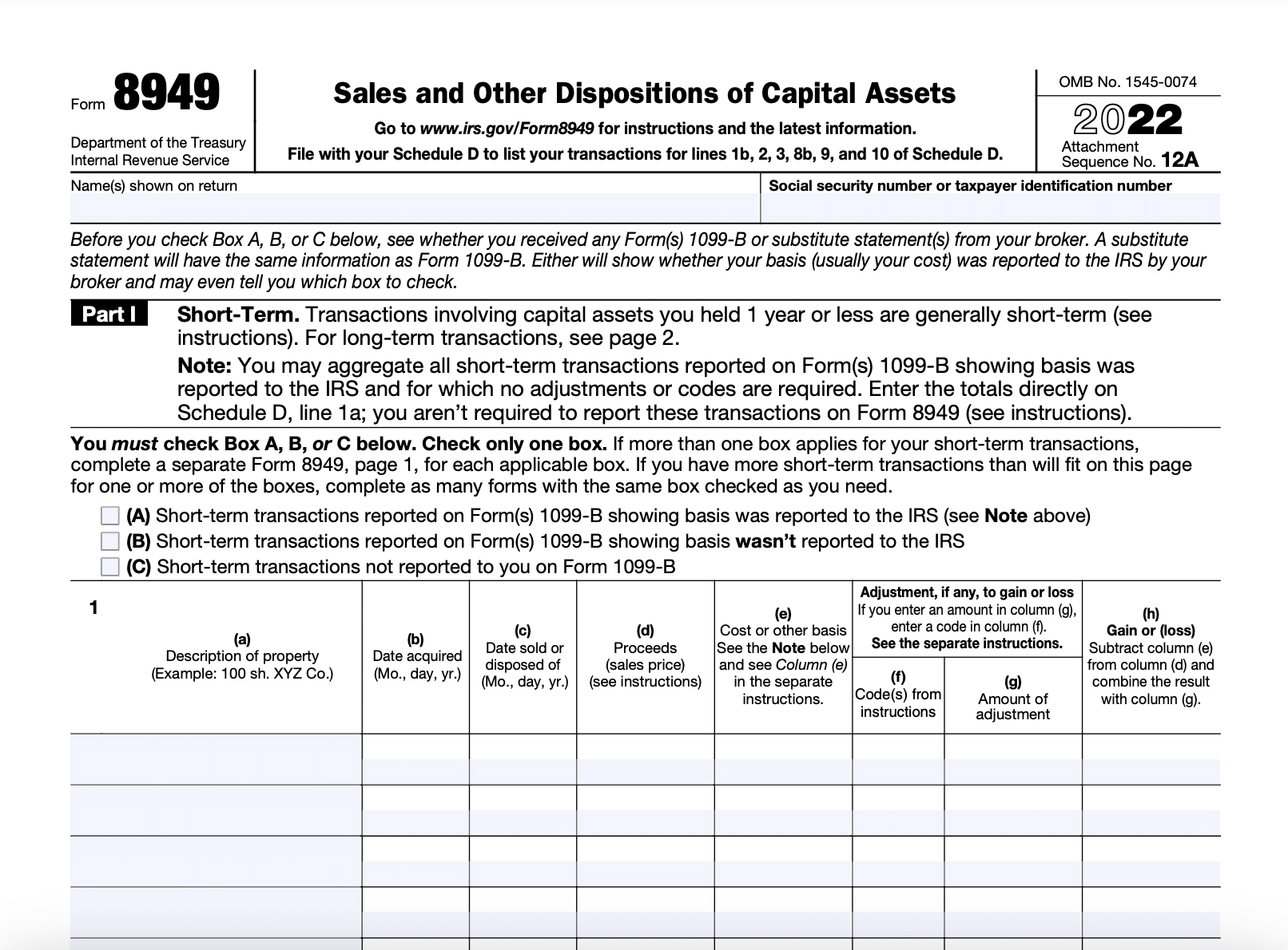 IRS Form 8949