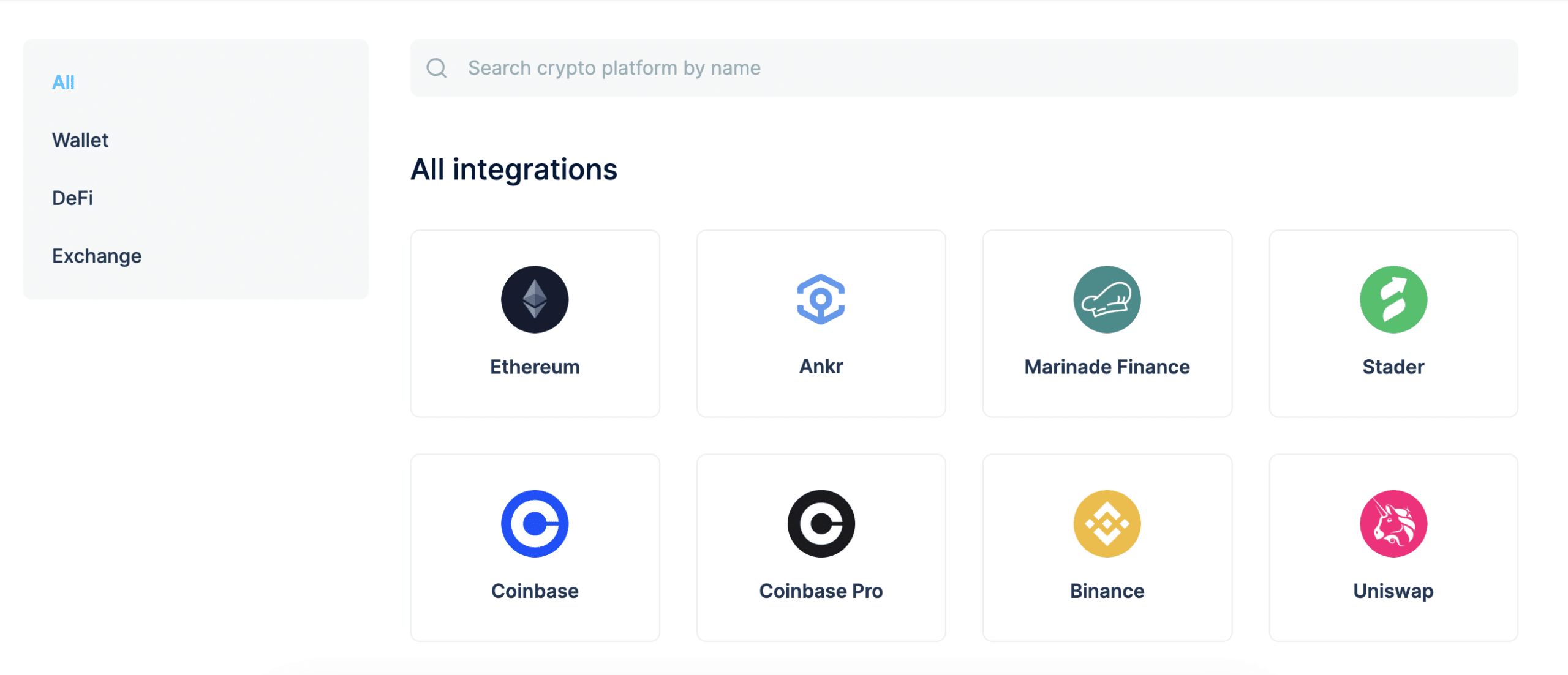 Crypto tax software integrations