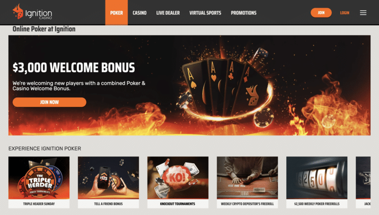 Ignition Michigan Online Poker Site
