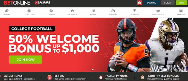 BetOnline sign up for NFL betting