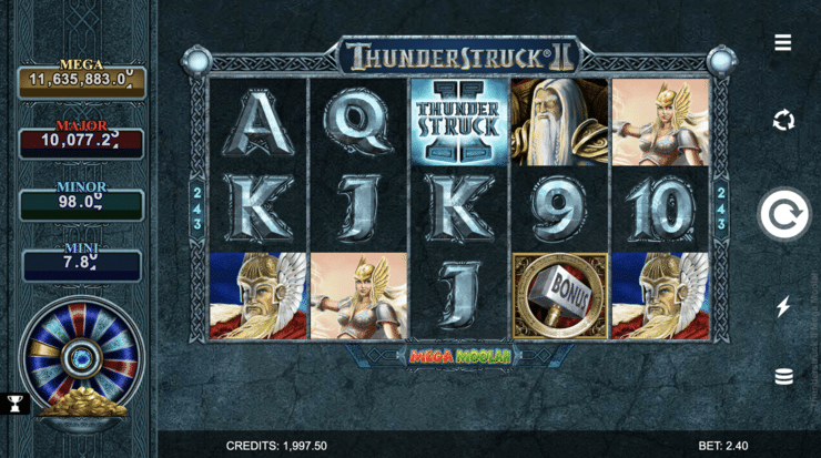 Thunderstruck II Mega Moolah Slot