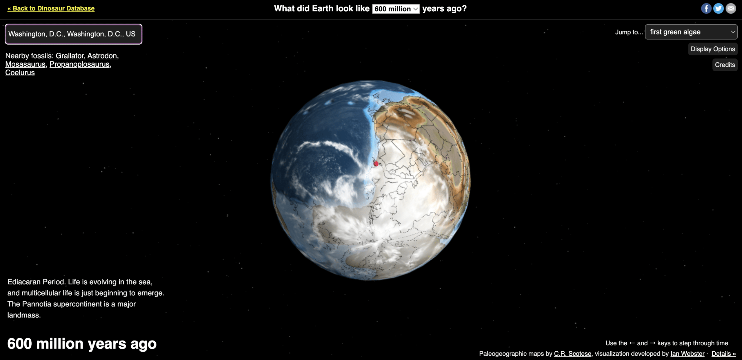 Ancient earth globe