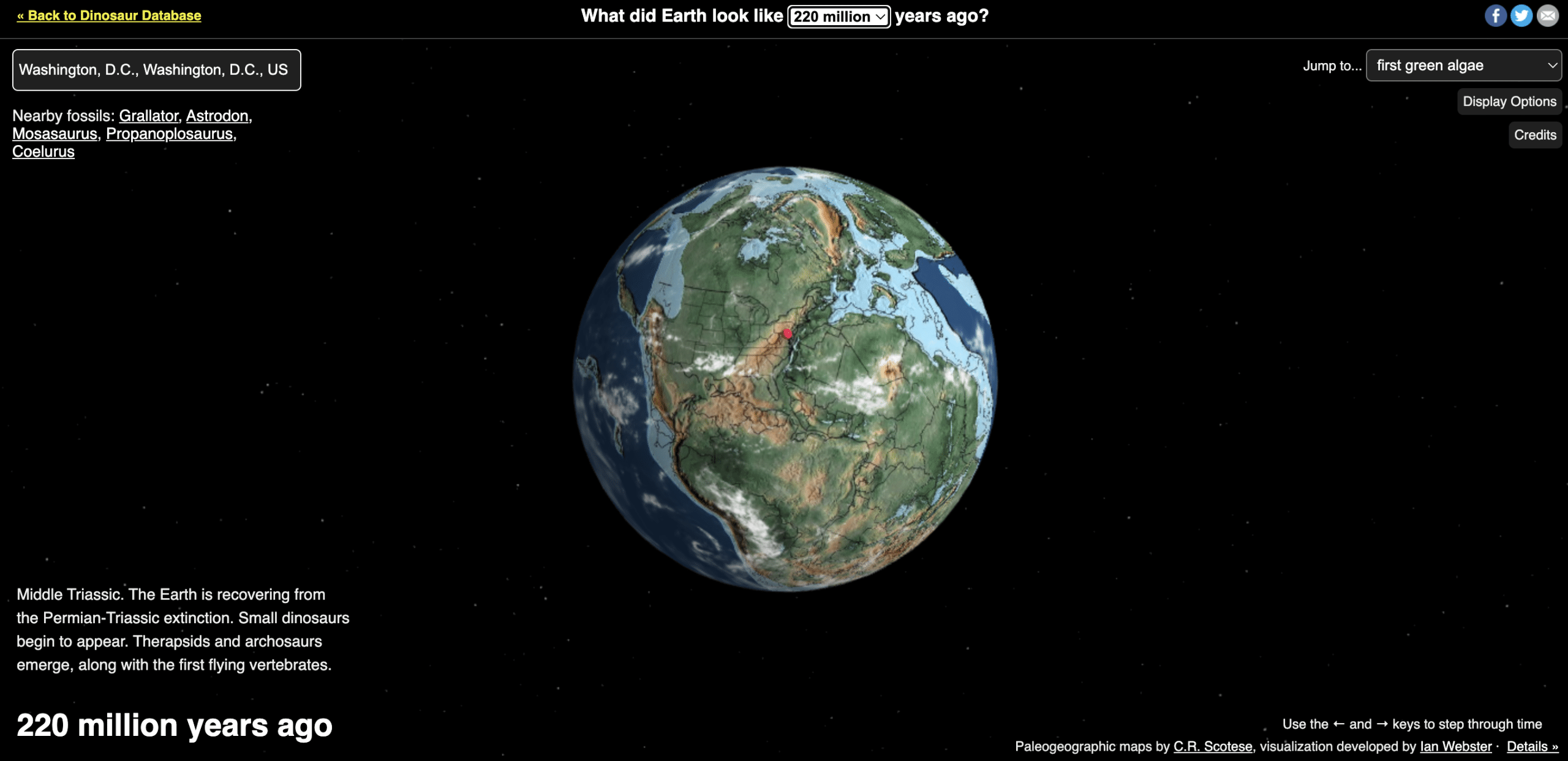 Ancient earth globe