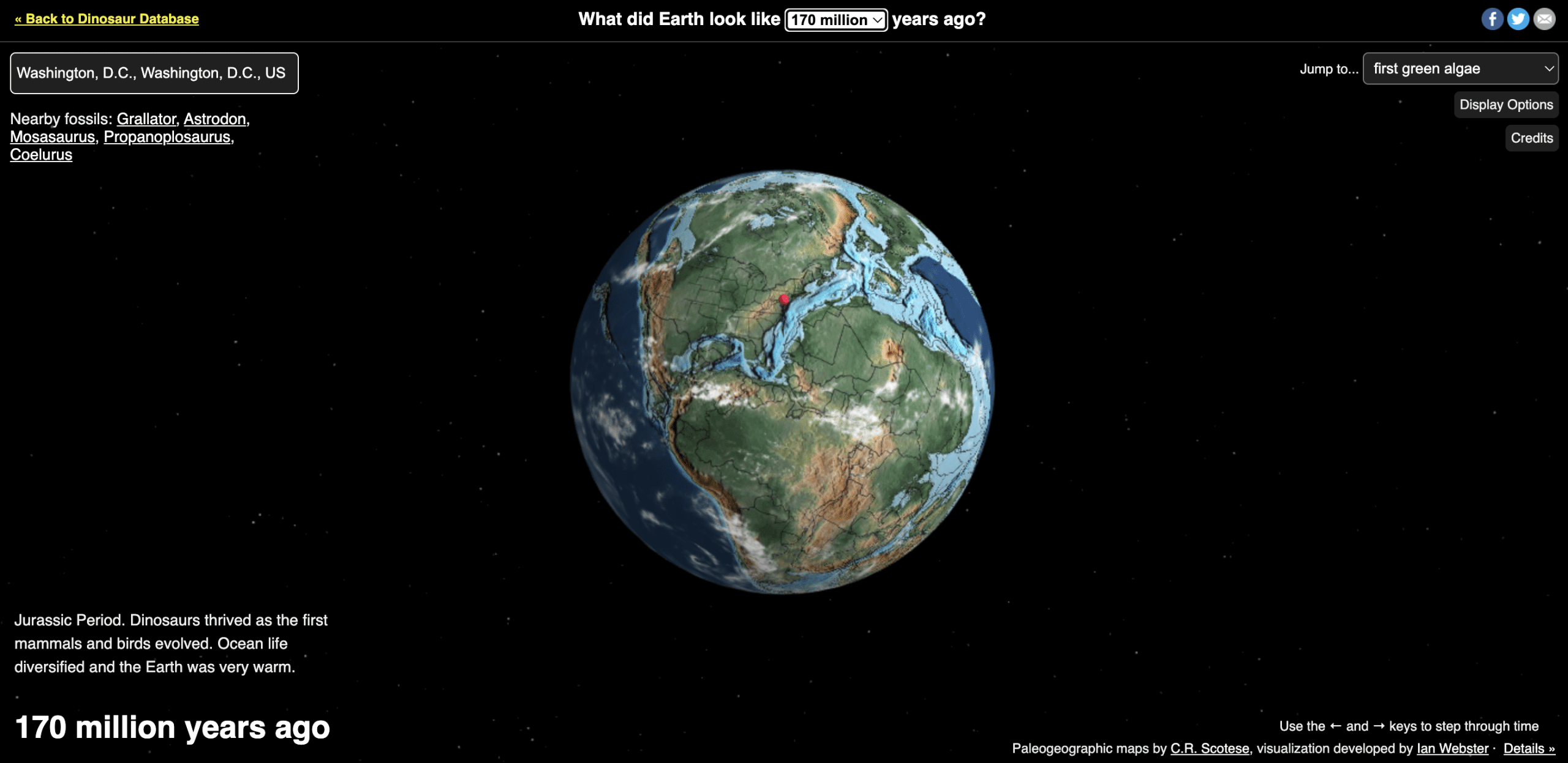 Ancient earth globe