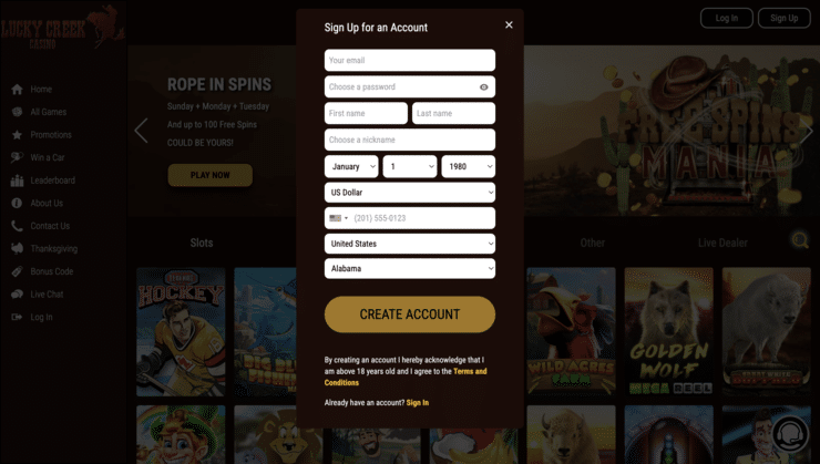 Step 1: Join Lucky Creek