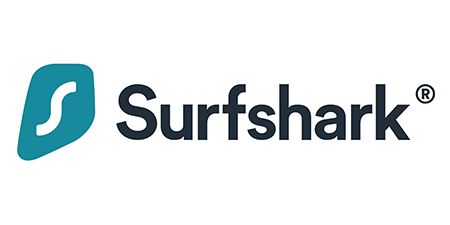 An image of Surfshark's logo on a white background.