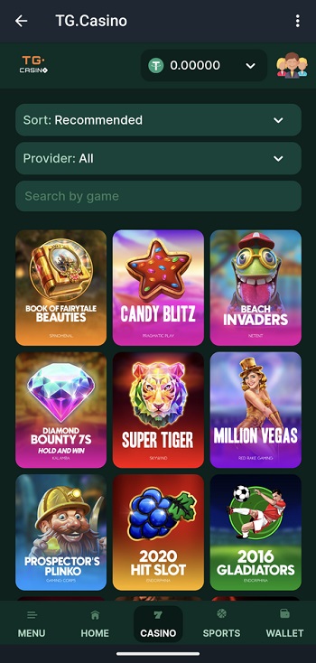 TG.Casino Mobile Slots App
