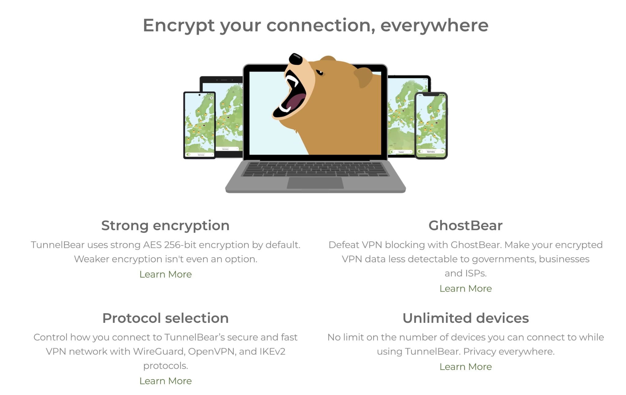 TunnelBear encryption standards