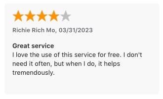 A screenshot of TurboVPN review on the App Store.