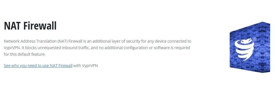 NAT Firewall feature for VyprVPN