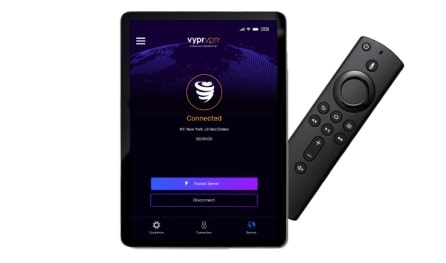 VyprVPN on an iPad for streaming