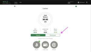 Wild Casino withdraw funds