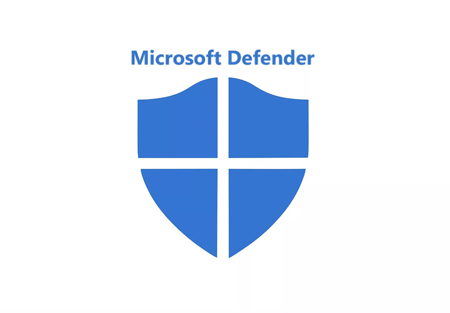 A logo of Windows Defender on a white background.