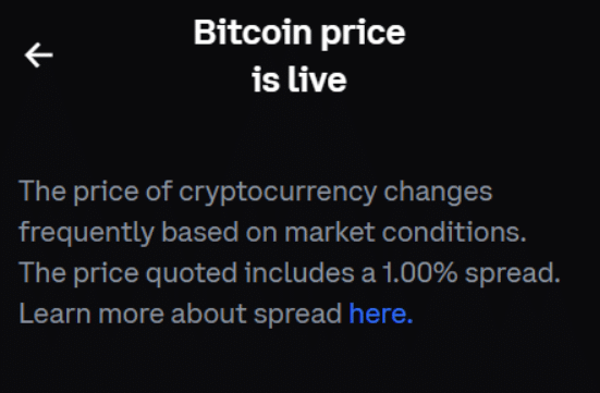 coinbase bitcoin spread