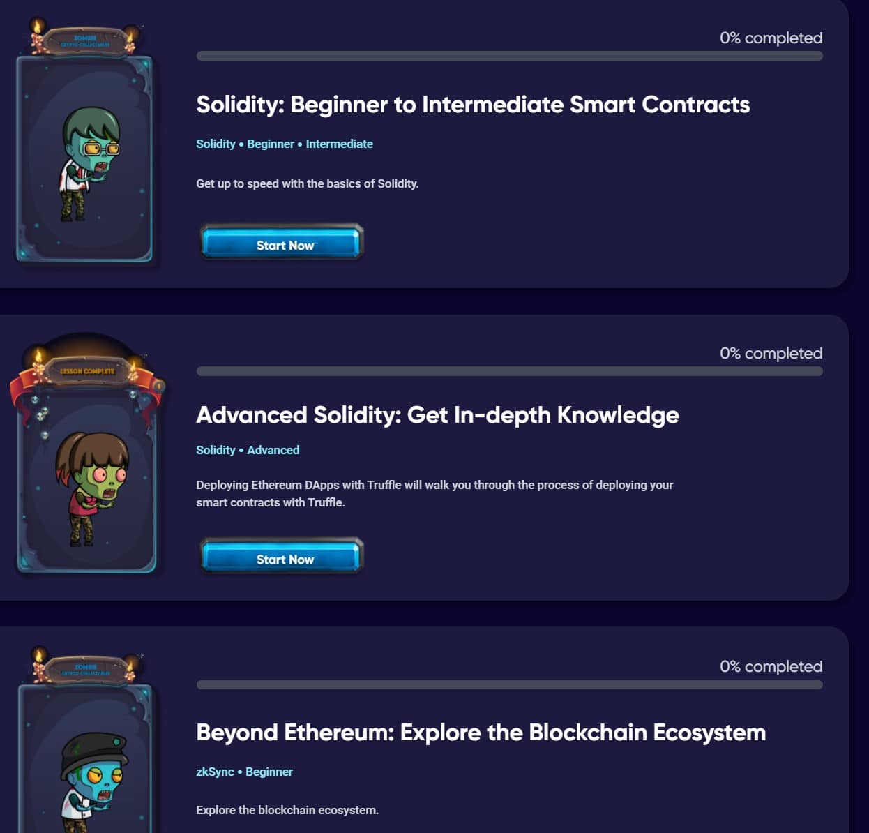cryptozombies courses