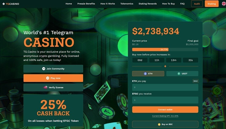 TG.Casino Main Page