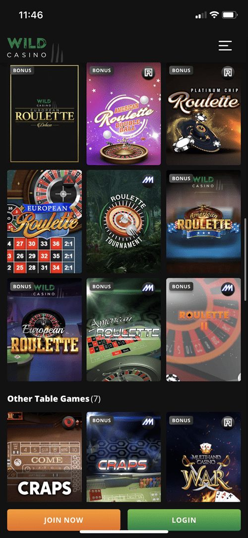 wild casino mobile rolette