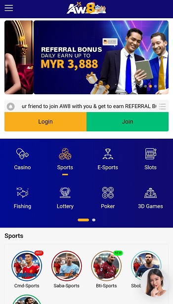 AW8 MY Sports Betting App