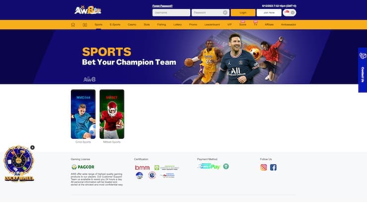 Aw8 Sportsbook Singapore Online Betting