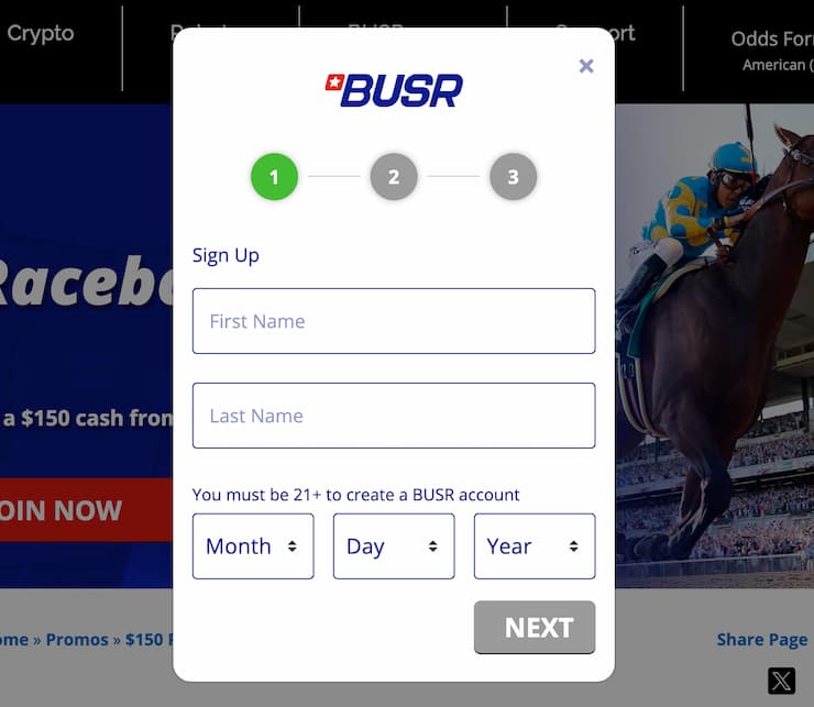 Enter account information