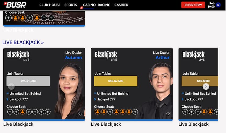 BUSR live casino