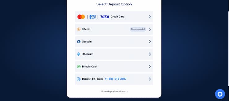 Choose a Deposit Method