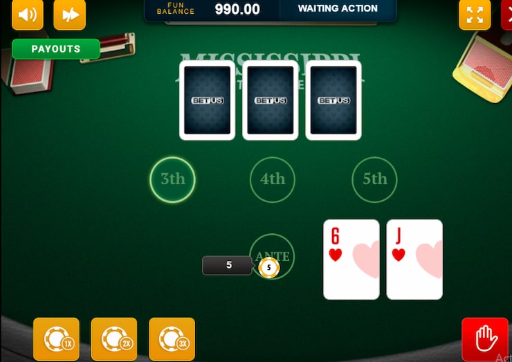 Mississippi Stud table
