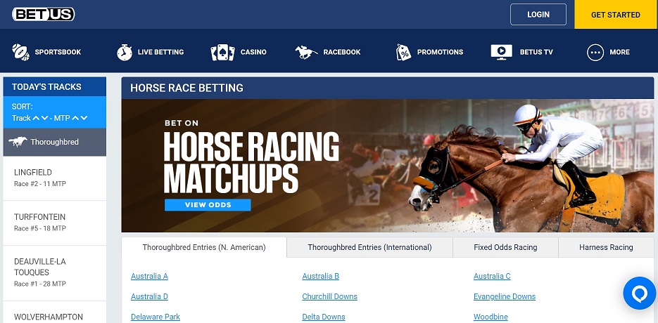 BetUS horse racing betting sites