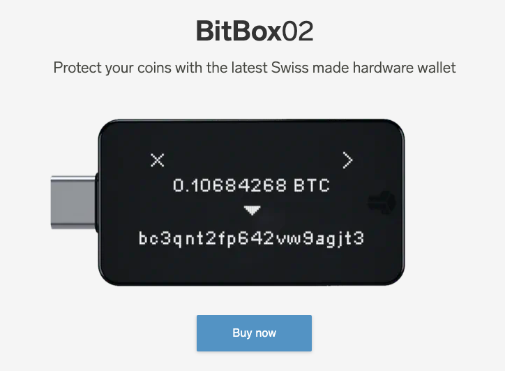 BitBox Wallet Buying Page