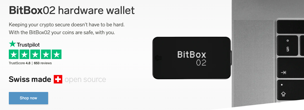 Bitbox Hardware Wallet Web Page