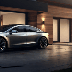 A car charging outside a house