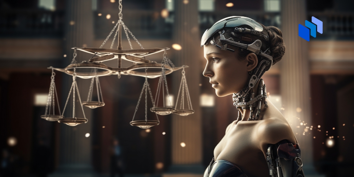An AI with the scales of justice