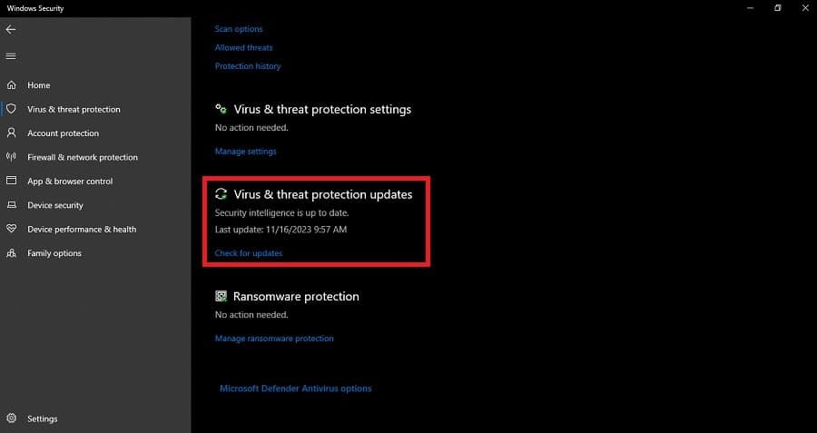 Step 2 – Check for Update