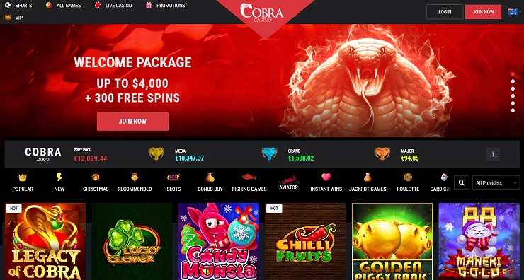 Cobra Real Money Pokies Site in Australia
