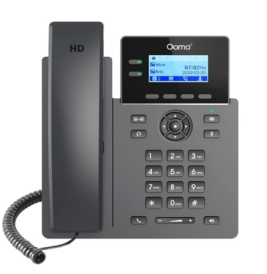 An image of a desktop VoIP phone