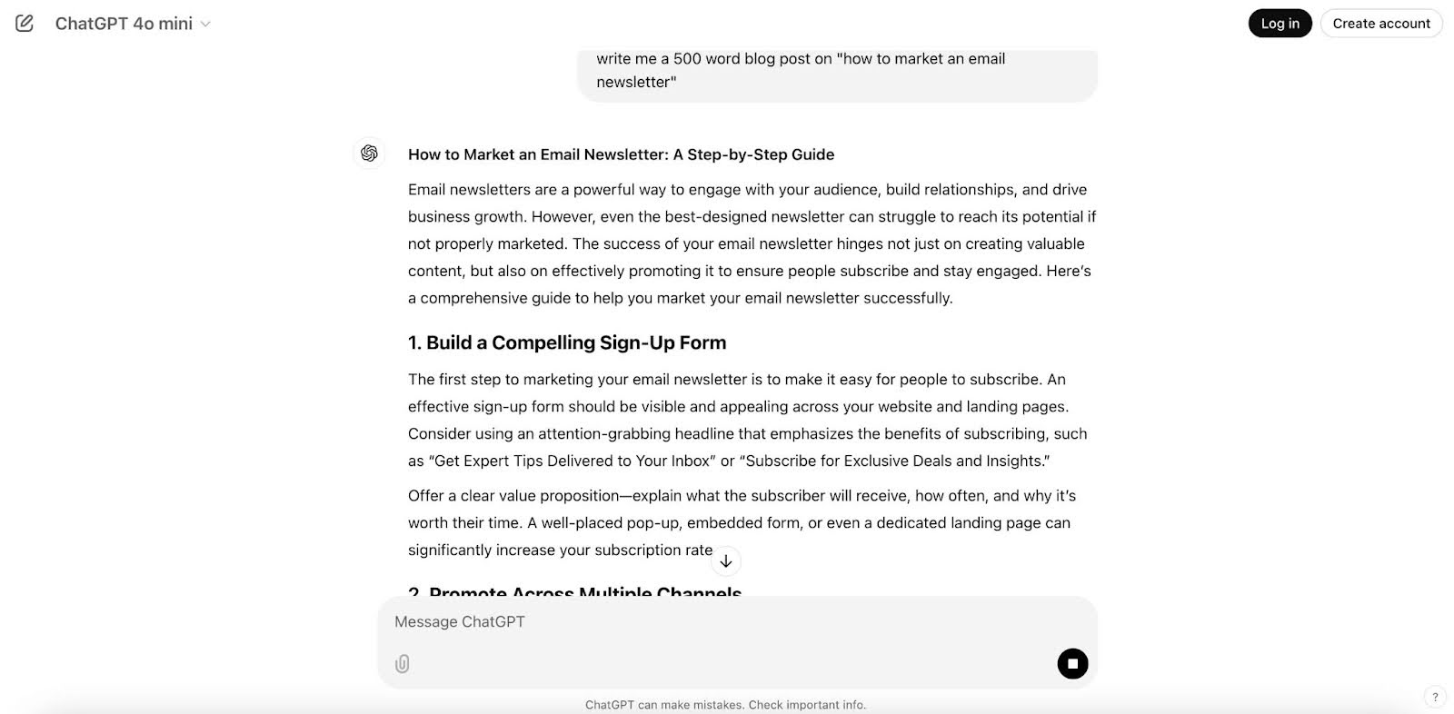 Generating Content with ChatGPT