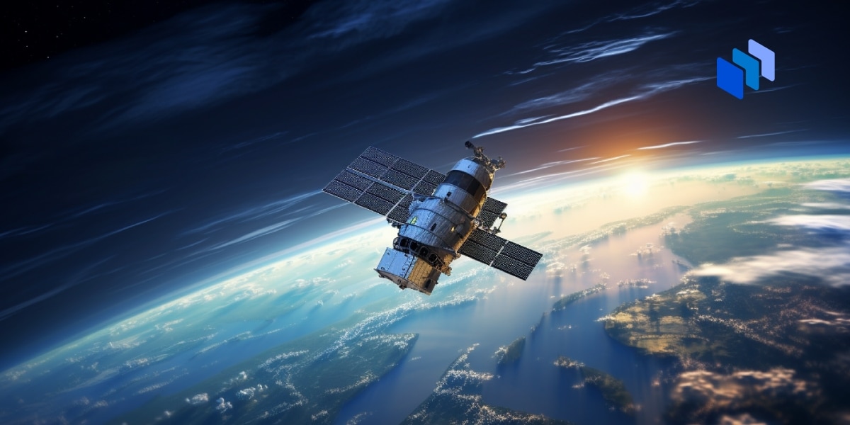 A satellite in space