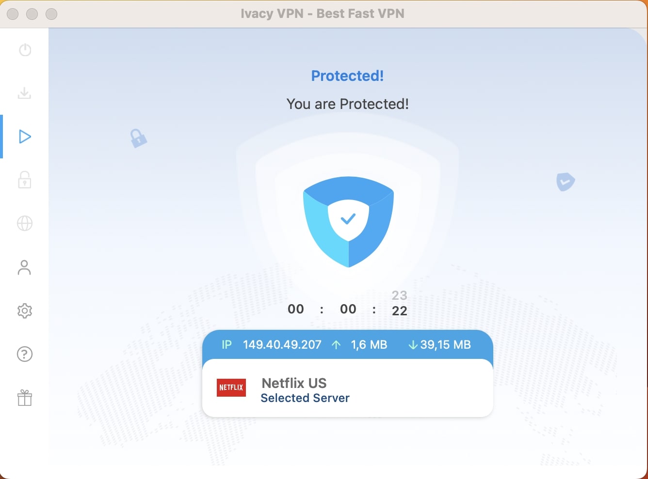 Ivacy VPN 서버 연결