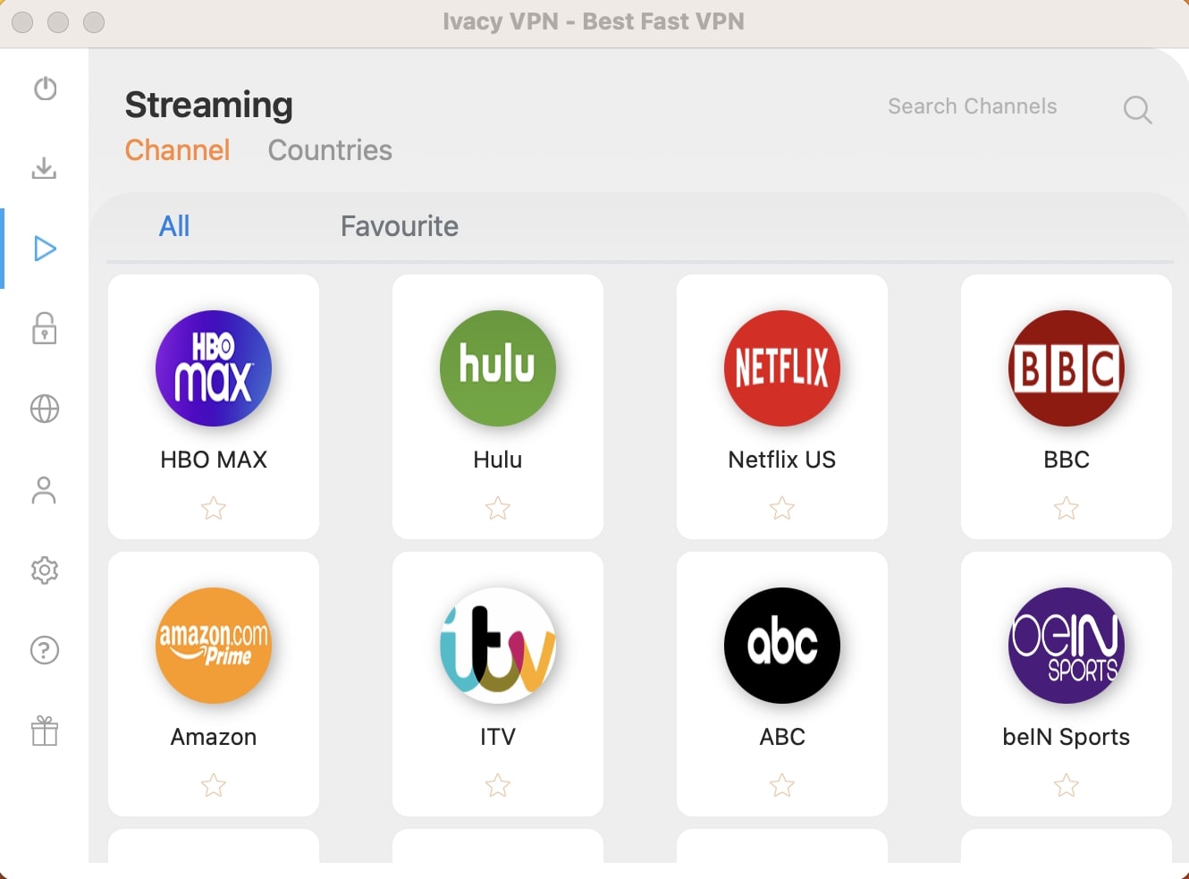 Ivacy VPN 스트리밍 화면