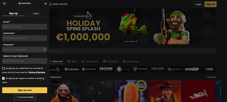 Lucky Block Sign Up