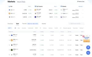 MEXC crypto markets page
