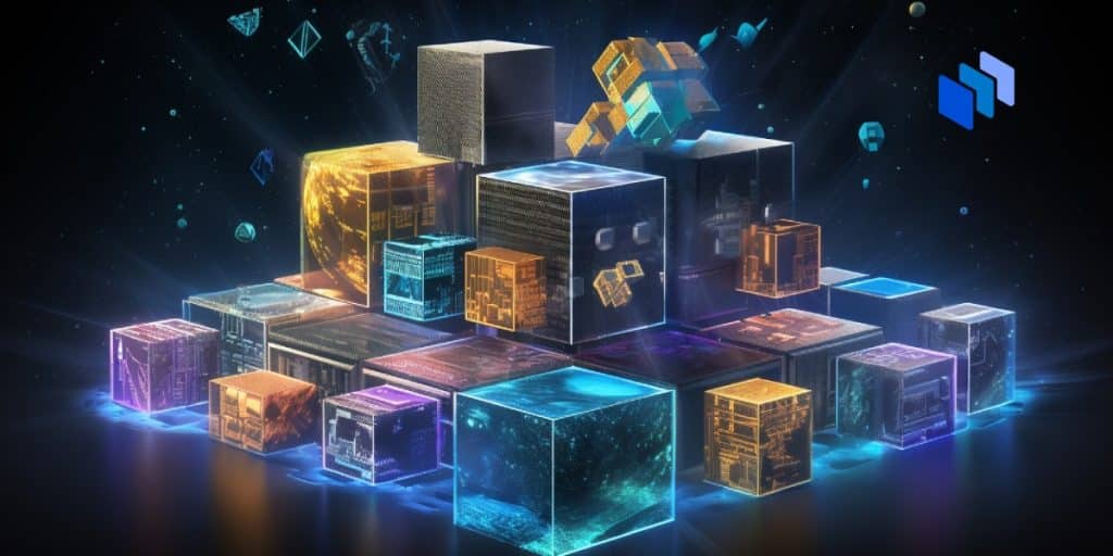 Cubes representing artwork